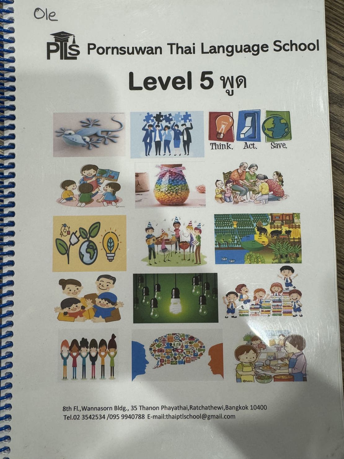Siste læreboka vår på språkskolen