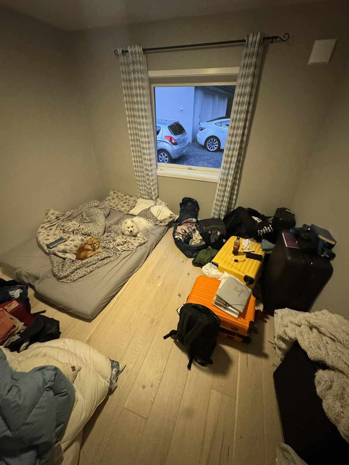 Bilde av rommet vårt på Stovner før avreise