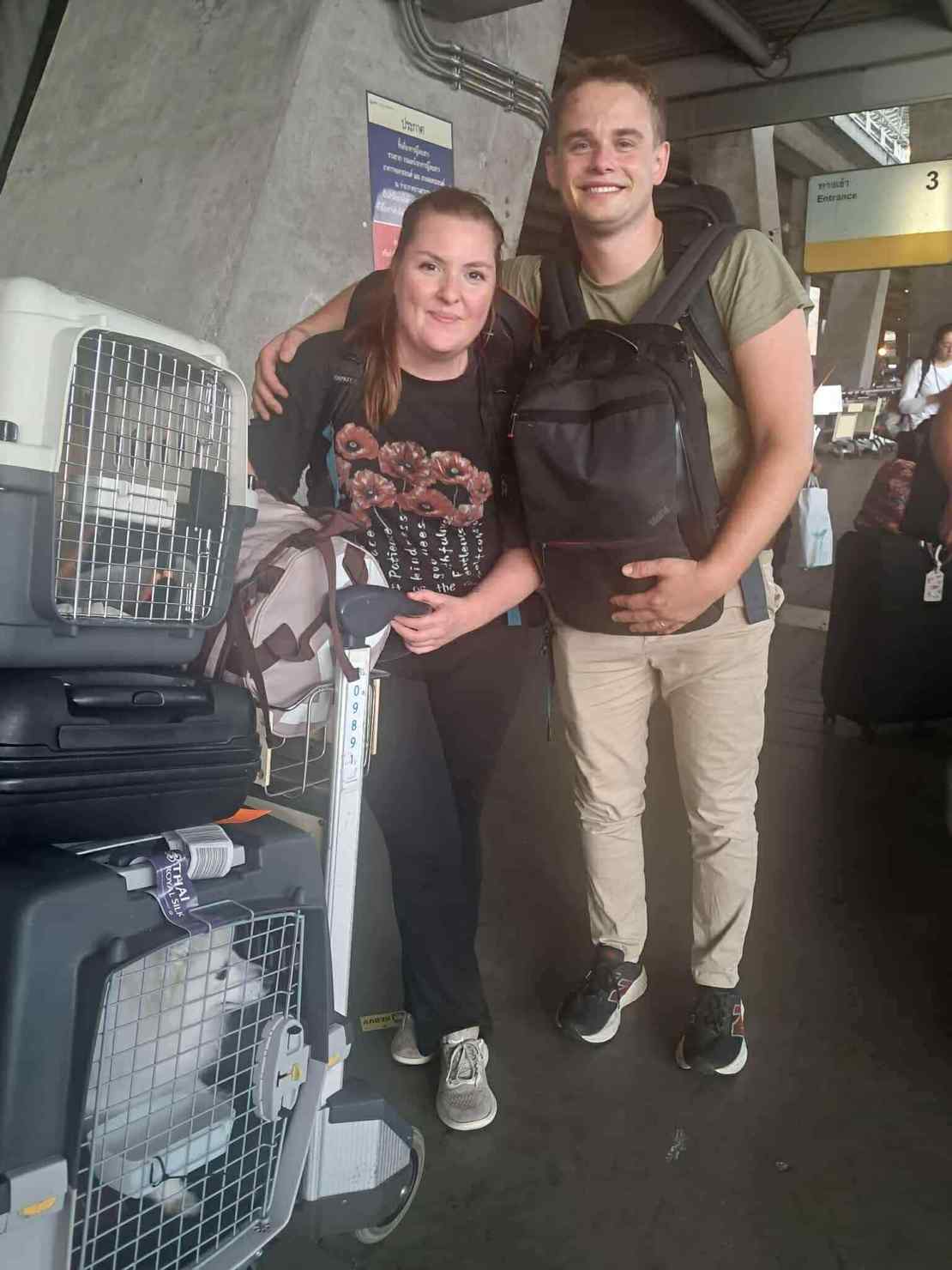 Første bilde tatt ved ankomst i Bangkok