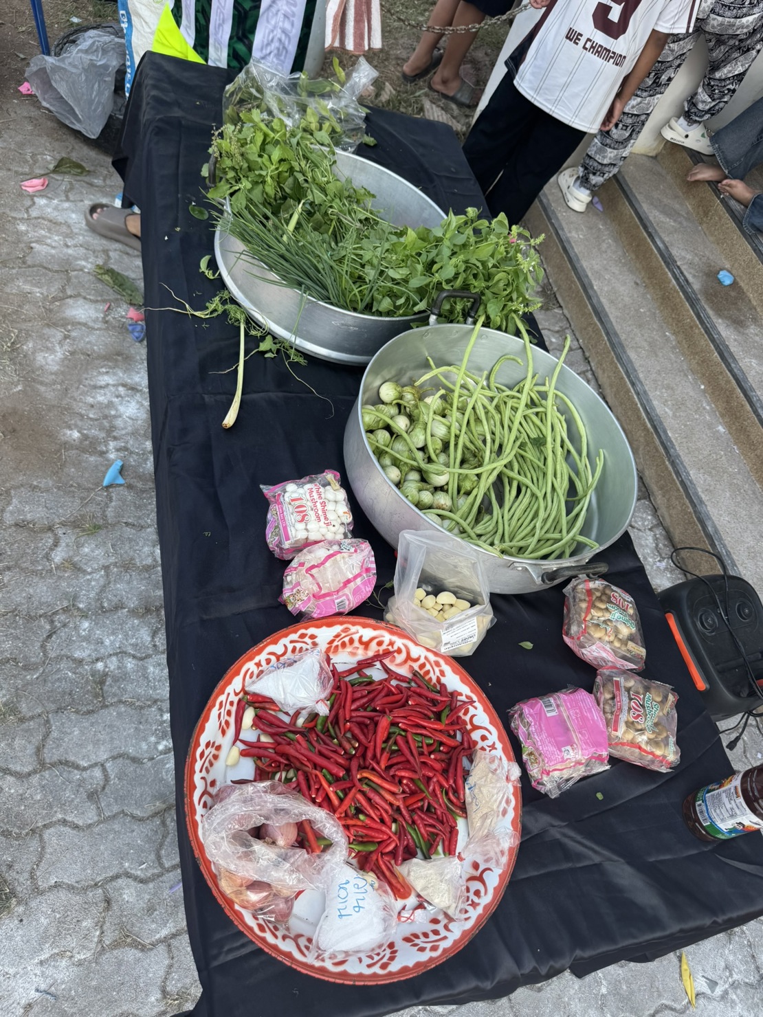 Ingredienser til matlagingskonkurranse i Phibun