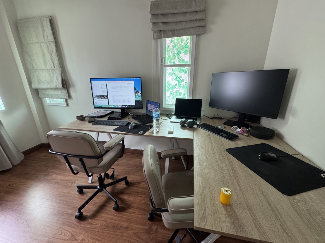 Kontorrommet vårt i huset