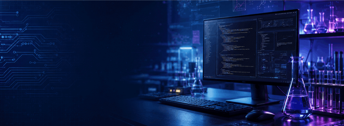 Coding lab illustration AI